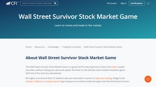 
                            7. Wall Street Survivor - Stock Market Game To Learn Trading Investing