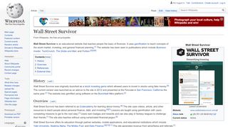 
                            6. Wall Street Survivor - Wikipedia