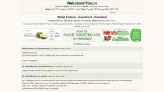 
                            4. Wallet Fortune - Investment - Nigeria - Nairaland Forum