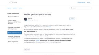 
                            4. Wallet performance issues – GateHub