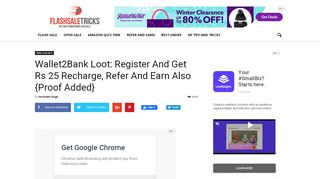 
                            2. Wallet2Bank Loot: Register And Get Rs 25 Recharge, Refer And Earn ...
