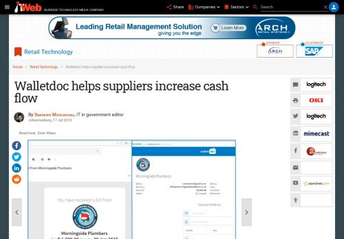 
                            10. Walletdoc helps suppliers increase cash flow | ITWeb