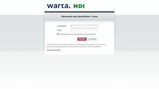 
                            6. WALLF Web Gateway - Warta - Panel logowania