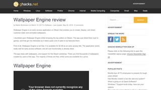 
                            9. Wallpaper Engine review - gHacks Tech News