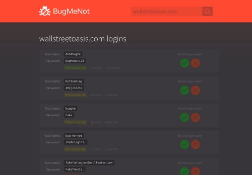 
                            5. wallstreetoasis.com passwords - BugMeNot
