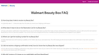
                            4. Walmart Beauty Box FAQ