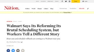
                            10. Walmart Says Its Reforming Its Brutal Scheduling System, but Workers ...