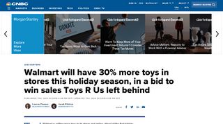 
                            9. Walmart will have 30% more toys in stores this holiday season