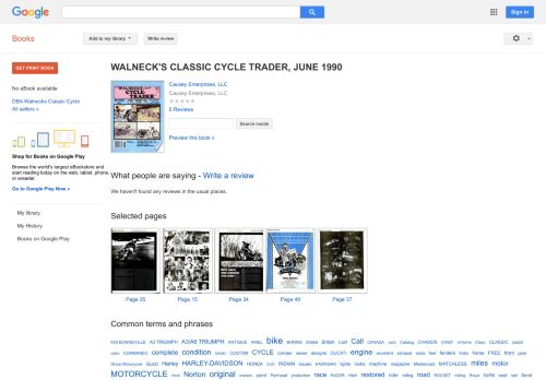 
                            12. WALNECK'S CLASSIC CYCLE TRADER, JUNE 1990