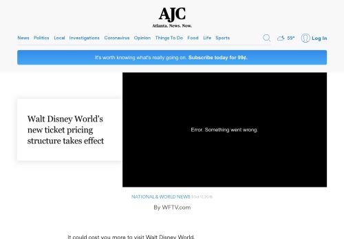 
                            13. Walt Disney World's new ticket pricing structure takes effect - AJC.com