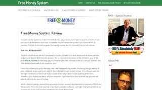 
                            2. Walter Green Free Money System - Is this Legit?