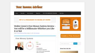 
                            7. Walter Green's Free Money System. Can Walter Green Help you Make ...