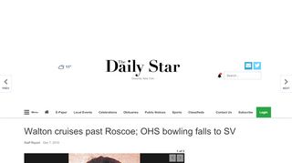 
                            4. Walton cruises past Roscoe; OHS bowling falls to SV | High School ...