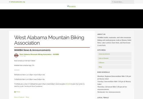
                            10. WAMBA – Page 11 – West Alabama Mountain Biking Association