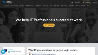 
                            9. WAMP phpmyadmin forgotten login details - Experts Exchange