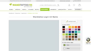 
                            1. Wandtattoo Login mit Name als Türschild | WANDTATTOO.DE