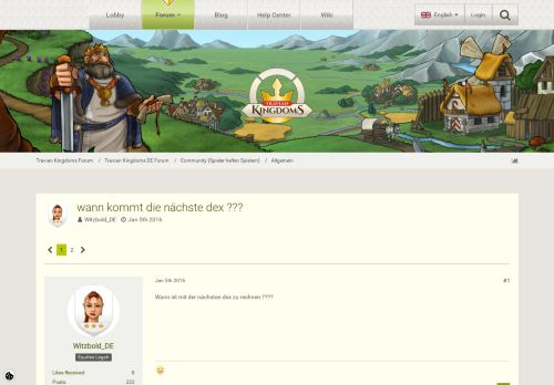 
                            6. wann kommt die nächste dex ??? - Fragen - Travian Kingdoms Forum