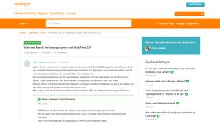 
                            4. Wanneer kan ik verbinding maken met Vodafone ES? | Simyo Forum