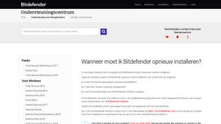 
                            8. Wanneer moet ik Bitdefender opnieuw installeren?