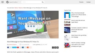 
                            13. Want iMessage on Your Windows PC? How-To - AppleToolBox