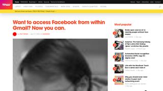 
                            8. Want to access Facebook from within Gmail? Now you can. - TNW