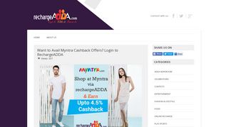 
                            3. Want to Avail Myntra Cashback Offers? Login to RechargeADDA ...