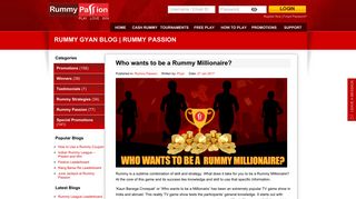 
                            3. Want To Be a Rummy Millionaire? Switch to Online rummy