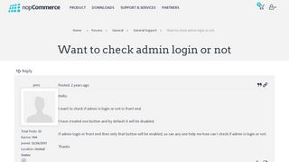 
                            8. Want to check admin login or not - nopCommerce