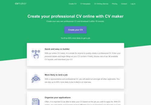 
                            6. Want to create a professional CV? It's quick and easy with our handy ...