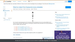 
                            9. Want to make Font Awesome icons clickable - Stack Overflow
