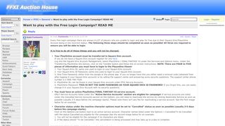 
                            8. Want to play with the Free Login Campaign? READ ME - FFXIAH.com