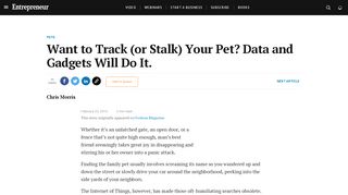 
                            10. Want to Track (or Stalk) Your Pet? Data and Gadgets Will Do It.