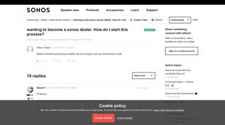 
                            7. wanting to become a sonos dealer. How do I start this process ...