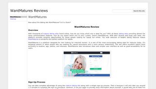 
                            6. WantMatures Reviews - Google Sites