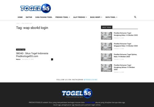 
                            6. wap sbo4d login Archives | Prediksi Togel Online | Togel Singapura ...