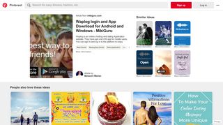 
                            7. Waplog login and App Download for Android and Windows - Pinterest