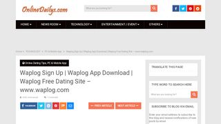 
                            9. Waplog Sign Up | Waplog App Download | Waplog Free Dating Site ...