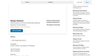 
                            11. Waqas Nadeem - Software Engineer - Primary and ...