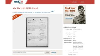 
                            11. War Diary, 3/1-31/45 › Page 3 - Fold3.com