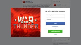 
                            10. War Thunder - Die Preise für Premium-Konten haben sich... | Facebook