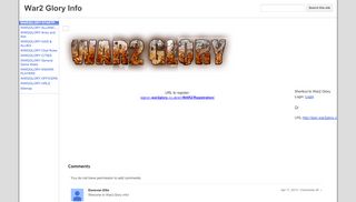 
                            11. War2 Glory Info - Google Sites