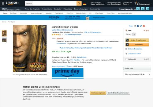 
                            10. Warcraft III: Reign of Chaos: Amazon.de: Games
