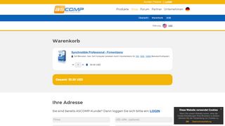 
                            9. Warenkorb - ASCOMP: Windows Software für Backup ...