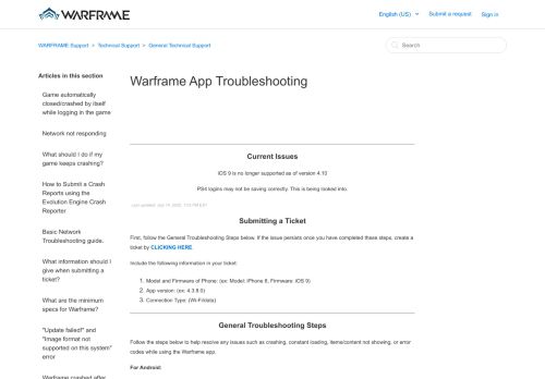 
                            1. Warframe App Troubleshooting – WARFRAME Support