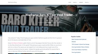 
                            9. Warframe Baro Ki'Teer Void Trader - Warframe Blog