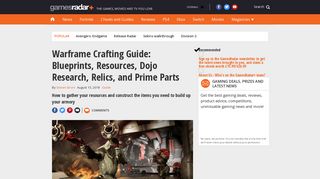 
                            10. Warframe Crafting Guide | GamesRadar+