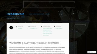 
                            10. Warframe | Daily Tribute (Log-In Rewards) | iTzDarkVoid