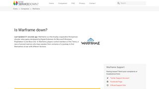 
                            12. Warframe down? Current status, problems and outages - Is The ...