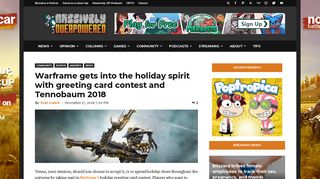 
                            9. Warframe gets into the holiday spirit with greeting card contest and ...
