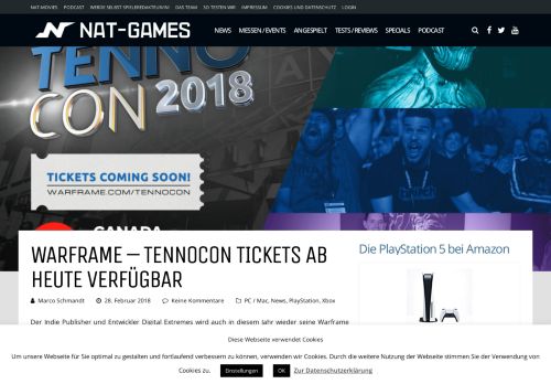 
                            9. Warframe - TennoCon Tickets ab heute verfügbar - NAT-Games